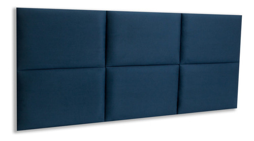 Cabeceira Casal 141x60 Cama Box Modulada Retangular Blu Cor Veludo Azul Marinho