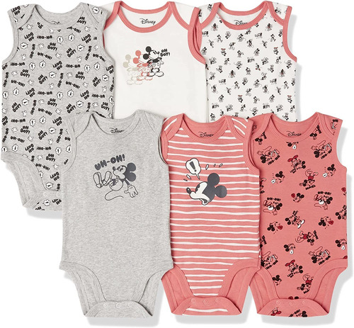 Body Unisex Sin Mangas Para Bebé Paquete De 6 Bebe 3 Meses