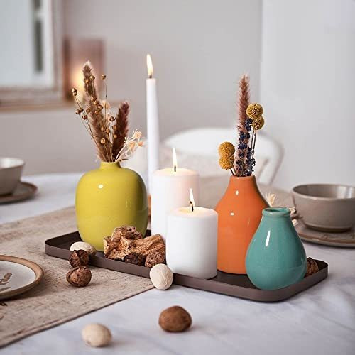 Imagen 3 de 6 de Set De 3 Jarrones Decorativos Pequeños Cerámica Modernos