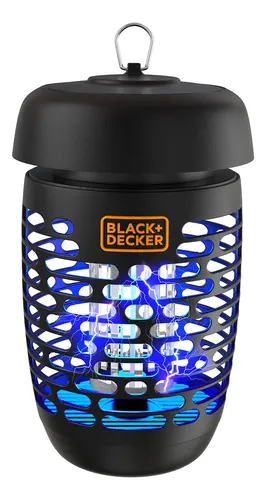 Black+decker - Repelente Eléctrico De Mosquitos, Trampas Para Moscas, Mosquitos Y Polillas Para Interiores Y Exteriores, Captador Y Exterminador De Insectos De 55.7 Metros Cuadrados De Cobertura