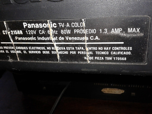 Imagen 2 de 4 de Televisor Panasonic Ct-2158r 21 Pulgadas