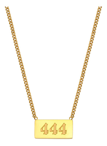 Angel Number Necklace Pendants For Women & Men 18k Gold Pla