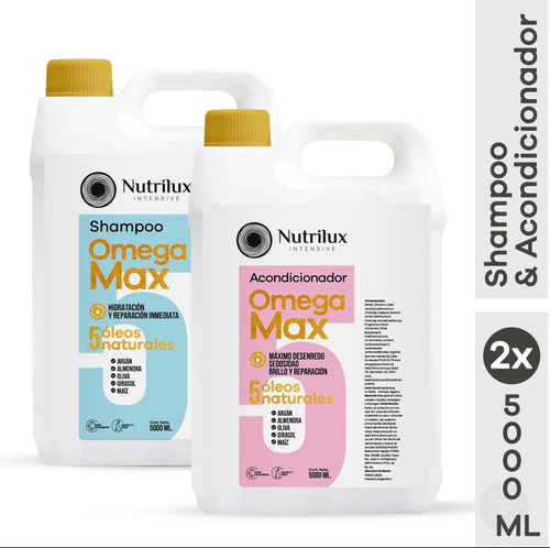 Shampoo Acido X5 Lts + Crema Acida  X5 Lts Nutrición 