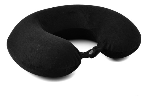 Almohadón Almohada De Viaje Wanderlust Funda Con Cierre Color Negro Diseño De La Tela Liso