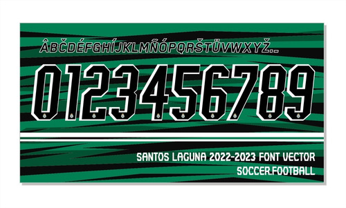 Tipografía Santos Laguna 2022-2023 Archivo Ttf, Ai, Eps.