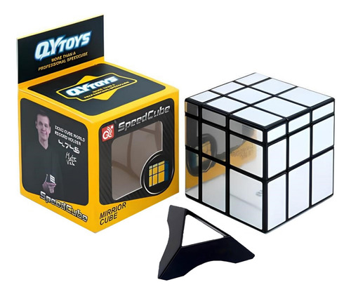 Cubo Rubik Qiyi Mirror 3x3 Speed Dorado Color de la estructura Plateado