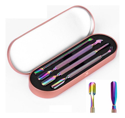 Kit De Pulsador De Cutículas Para Manicura, 4 Piezas, D