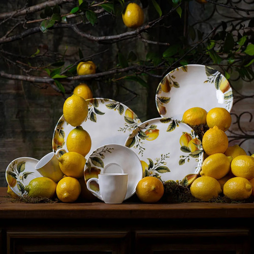 Conjunto com 6 Xícaras De Chá Orgânico 170ml com 6 Pires Bio Limonata