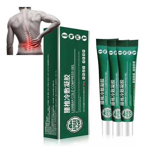 3 Unidades De Gel De Compresión En Frío Tipo Lumbar