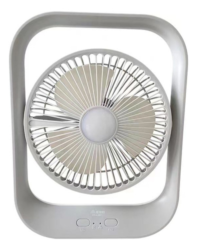 Ventilador De Escritorio Silencioso Portátil Usb Recargable Estructura Negro Diámetro 17.78 Cm