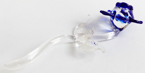 Imagem 3 de 3 de Estatueta Flor Em Vidro Cristal De Murano Lampwork 11cm Novo