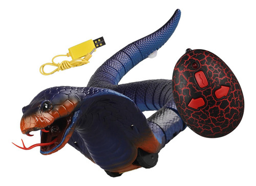 Serpiente Aterrador Juguete Realista Rc Serpiente Azul