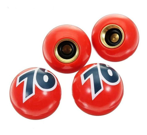 Set 4 Tapa Válvulas Bola 76  Para Llantas De Carros Motos