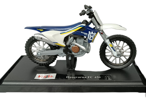 Moto A Escala 1:18, Husqvarna Fc 450, 12cms Largo, Maisto