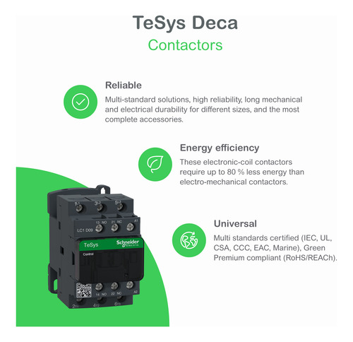 Contactor De Fza. 18a/32a 3p Bob. 220vac 1na+1nc Lc1d18m7