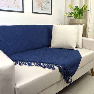 Dicaza | Manta Para Sofa Gigante Decorativa Azul Escuro 240x180