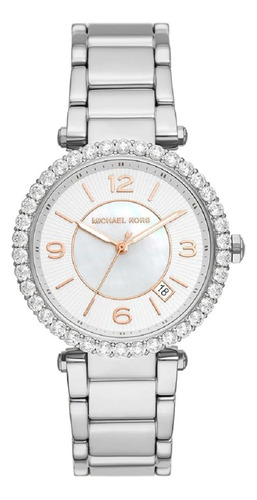 Reloj Michael Kors Parker Mk4694 Plateado Mujer Color de la correa Plata Color del bisel Blanco Color del fondo Nácar