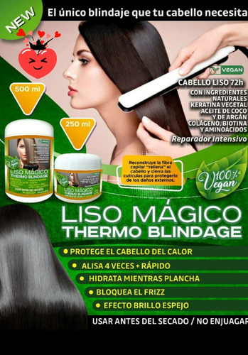Crema Capilar Liso Magico Thermo Blindage  500 Grs