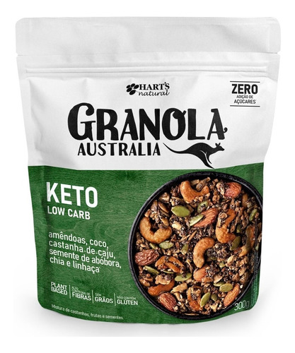 Granola Australia Keto Sem Açúcar Vegano - Harts Natural