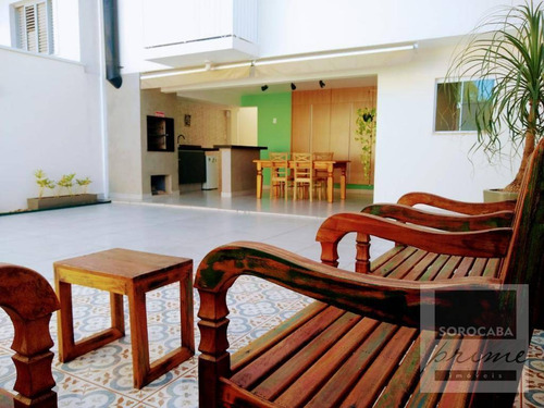 Imagem 1 de 13 de Sobrado Com 3 Dormitórios À Venda, 148 M² Por R$ 450.000 - Jardim Leocádia - Sorocaba/sp - So0179