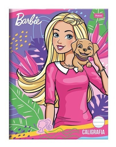 Caderno Caligrafia Barbie Pedagógico 40 Fls Foroni