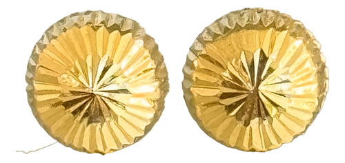 Broqueles Hongo 6mm Niña Mujer 100% Oro Puro 10k Aretes