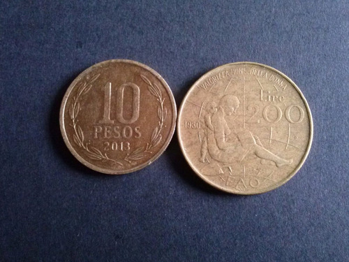 Moneda Italia 200 Bronce 1980 Fao (c21)