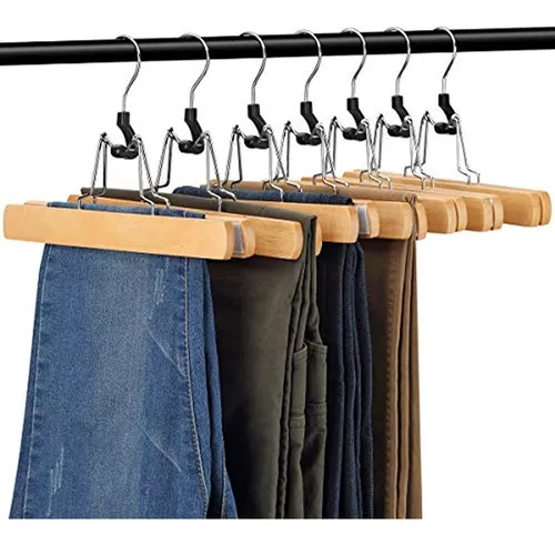 Perchas De Madera Para Pantalones Pollera Jean Premium Pack