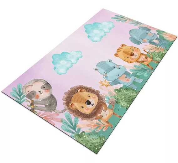 Tapete Infantil Safari Baby 140x200 Antiderrapante