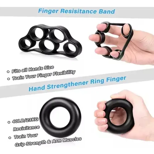 Set Hand Grip Ejercicio Mano Dedos Antebrazo Rehabilitacion