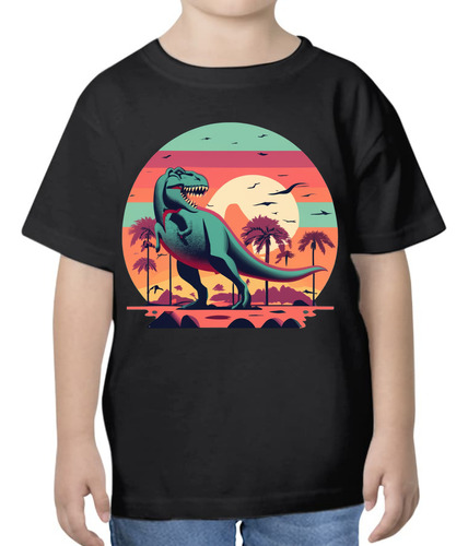 Playera T-rex - Dinosaurios - Atardecer - Dino