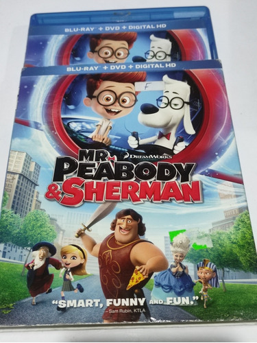 Blu Ray Mr Peabody & Sherman Original Importada + Dvd Cover