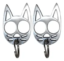 Comprar 2 Chaveiro Soco Inglês Soqueira Gato Metal Forjado Polido Chaveiro Soco Inglês Gato