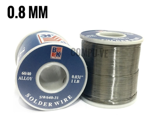 Estaño Bk Rollo 60/40 0.8mm 100% Calidad Original 122m