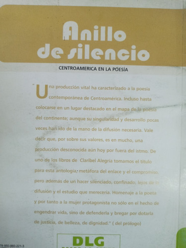 Imagen 2 de 5 de Anillo De Silencio * Centroamerica En La Poesia * Imfc