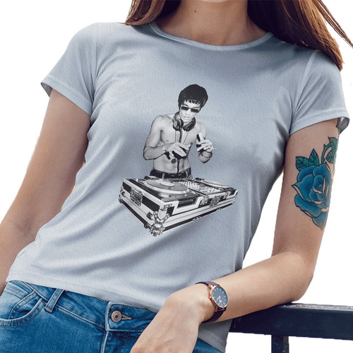 Remera Algodón Premium Bruce Lee Dj - Tony Stark Dtg - 01