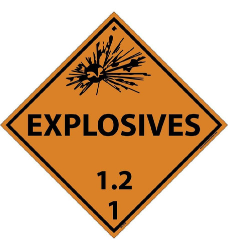 Nmc Dl131r Señal Explosivos Con Marcador Nacional, 1,2 1, X