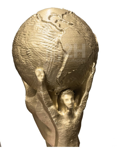 Copa Del Mundo Fifa 2022 Mundial Futbol 15 Cm Alto Color Oro