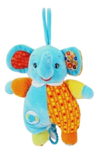 Cunero Musical Elefante Multicolor Celeste Woody Toys  55707