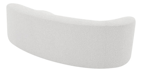 Divã Recamier Orgânico Tokyo 200cm Lado Direito Bouclé Cor Branco