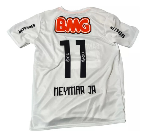 Camiseta Remera Neymar Retro Blanca Santos Jr Homenaje 2011