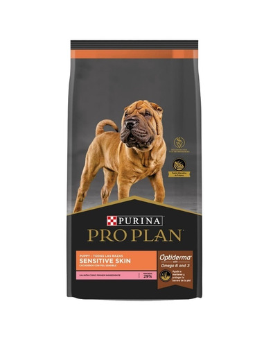 Alimento Pro Plan OptiDerma Sensitive Skin Puppy para perro cachorro todos los tamaños sabor salmón y arroz en bolsa de 13kg