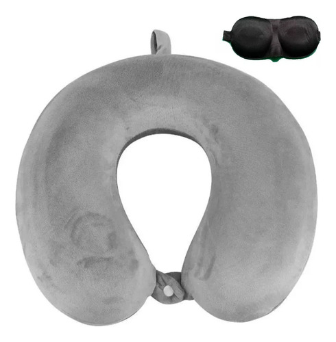 Cómodo Cojín Para El Cuello Almohada De Espuma Viscoelástica Gris