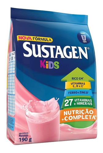 Complemento Alimentar Kids Morango Sachê 190g Sustagen 