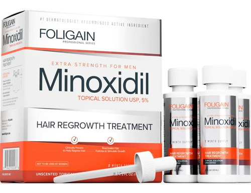 Foligain Minoxidil 5% Solución Tópica 3 Meses De Tratamiento