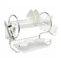 Comprar Escurridor Seca Platos 2 Niveles Acero Cromado Seca Platos, Cubiertos Y Vasos - Otec