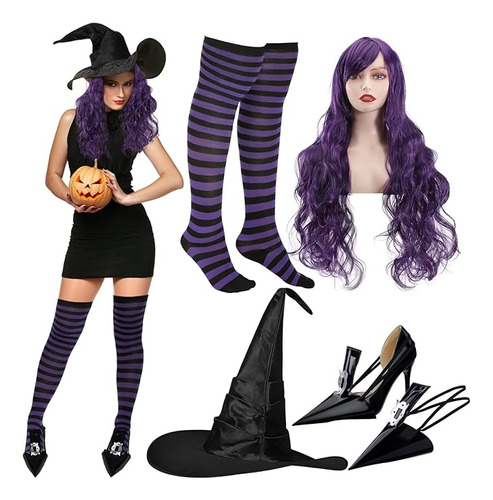 4 Piezas Accesorios Cosplay Halloween Para Mujeres Y Niñas P