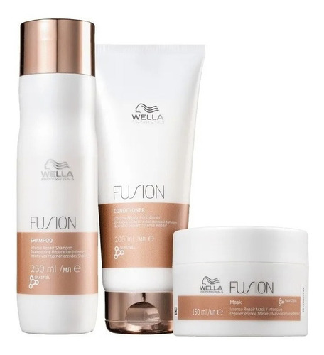 Wella Fusion Shampoo 250ml + Cond 200ml + Máscara 150ml