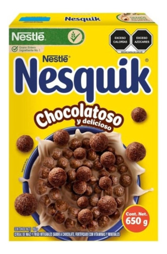 2 Pzas Cereal Nestlé Nesquik Sabor Chocolate 650 G