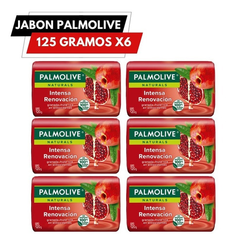 Jabon En Barra Palmolive 125 Gramos Gran Pack De 6 Unidades